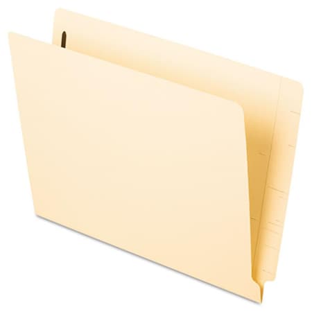Officespace Laminated Spine End Tab Folder With 1 Fastener - 11 pt Manila, Letter OF885085